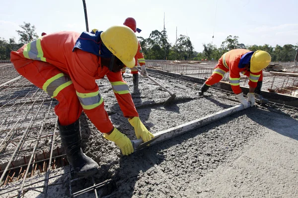 Workers on road construction — Stock Photo, Image