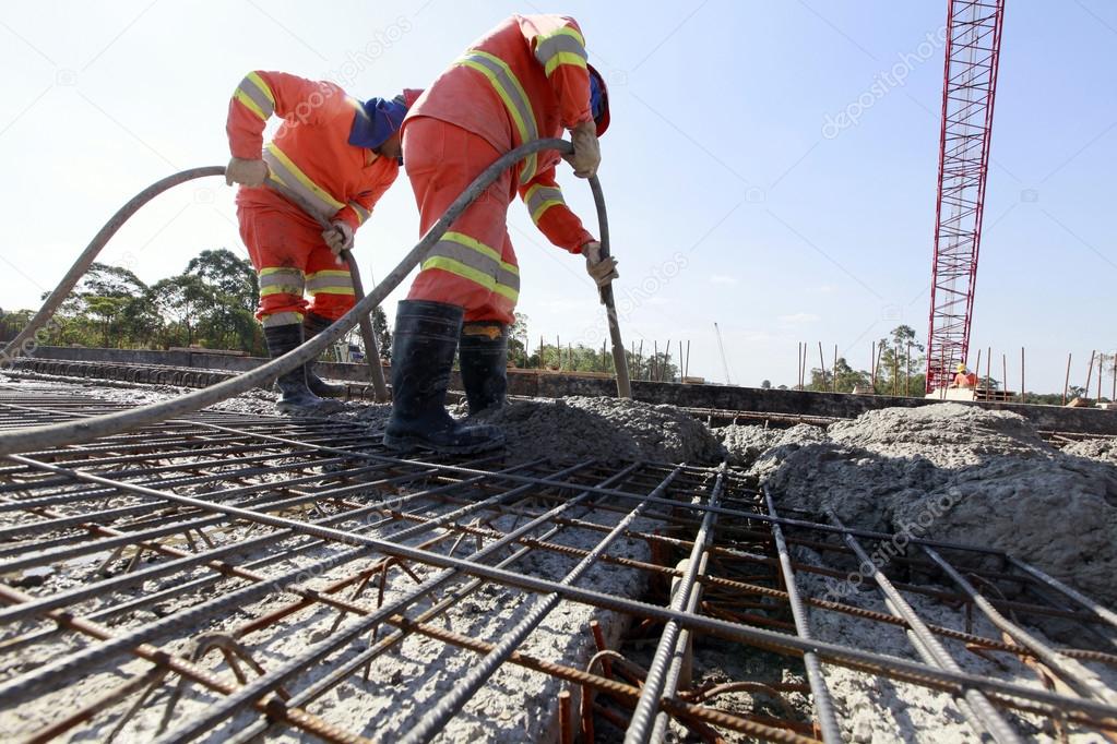 workers on road construction