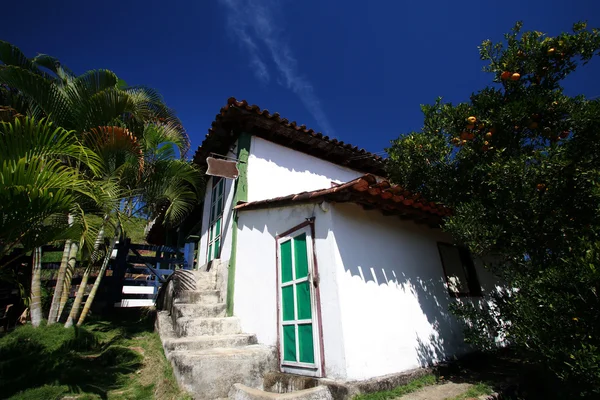 Белый Старый Дом Сельской Местности Бразилии — стоковое фото