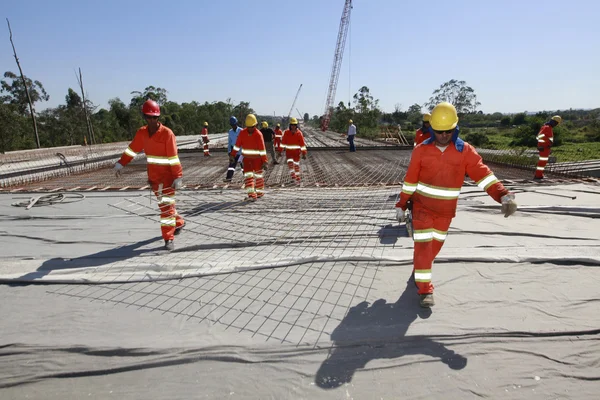 Workers on road construction — Stock Photo, Image