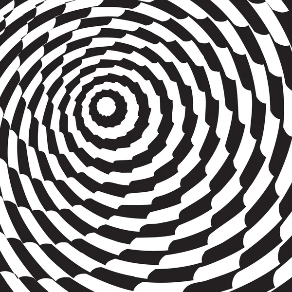 Abstract background is an optical illusion black and white zigza — Stockový vektor