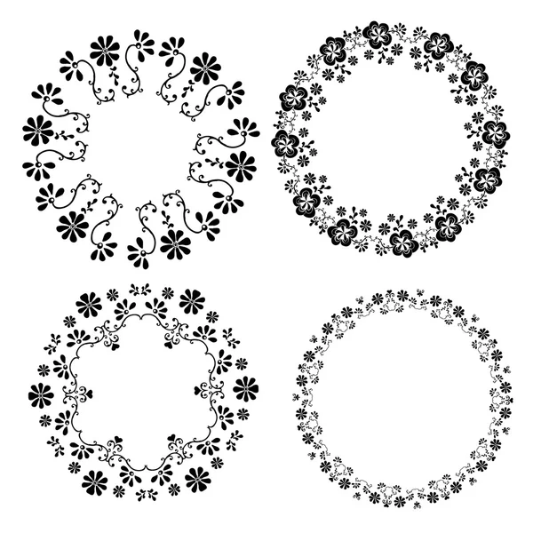 Rahmen aus Blumen — Stockvektor