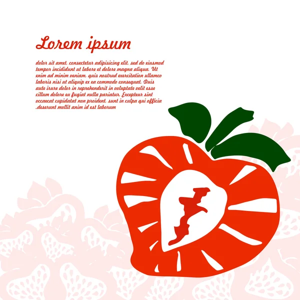 Fondo con fresas — Vector de stock