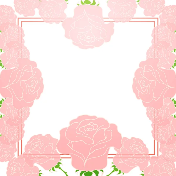 Card cu flori și loc pentru text — Vector de stoc