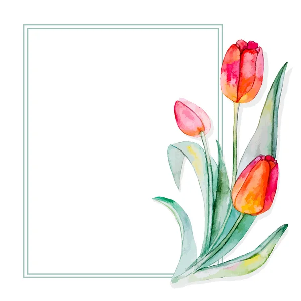 Fleurs aquarelle. — Image vectorielle