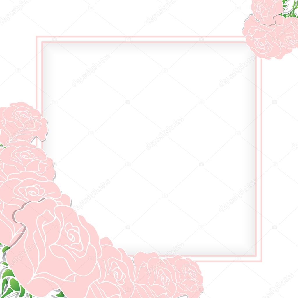 Card with flowers and place for text