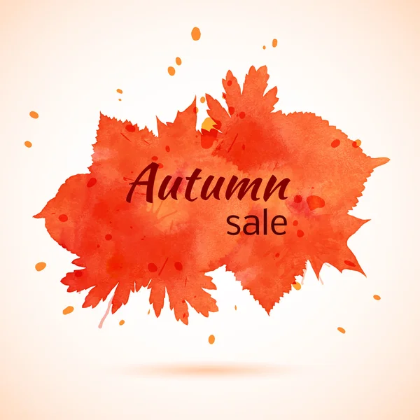 Akwarela transparent autumn odchodzi — Wektor stockowy