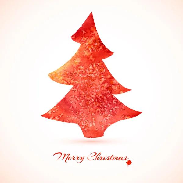 Χριστουγεννιάτικη κάρτα με χριστουγεννιάτικο δέντρο — Διανυσματικό Αρχείο