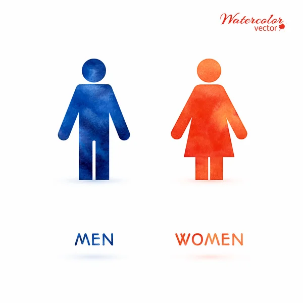 Signs - WC, veranderen van kamer, man, vrouw, wc — Stockvector