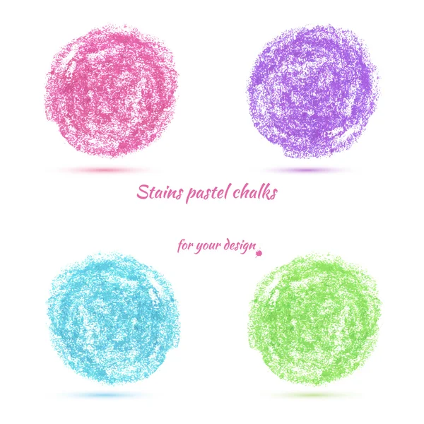 Design elements pastel chalks — Stock Vector