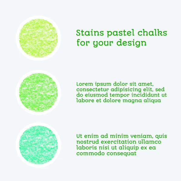 Design elements pastel chalks — Stock Vector