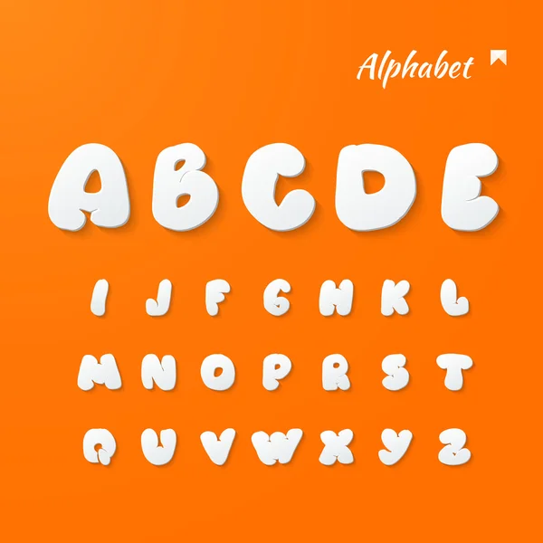 Vector papier grafische alfabet set — Stockvector