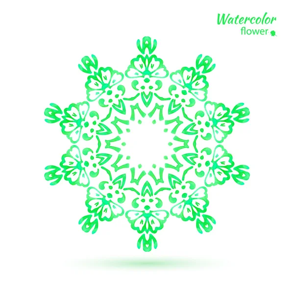 Snowflake, flower, folk style. — Stock Vector