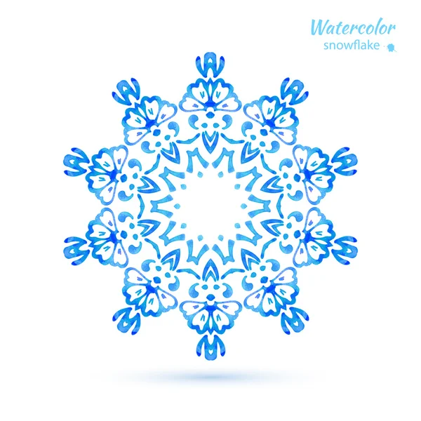 Copo de nieve, flor, estilo popular . — Vector de stock