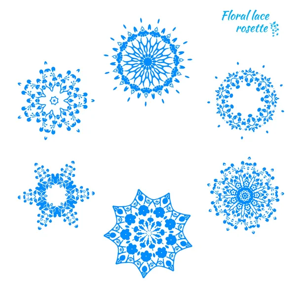 Set Gevetert sneeuwvlokken — Stockvector