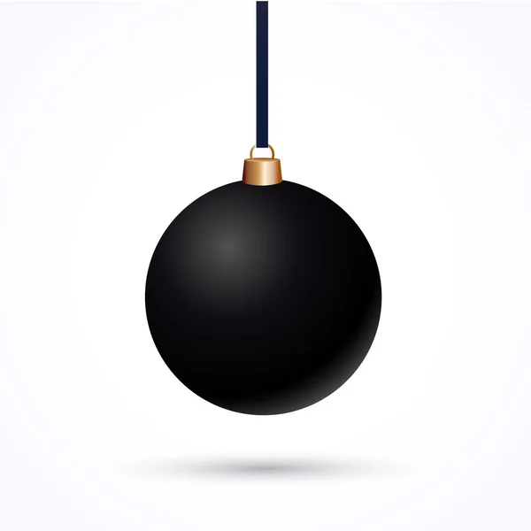 Bola de Navidad negra mate — Archivo Imágenes Vectoriales