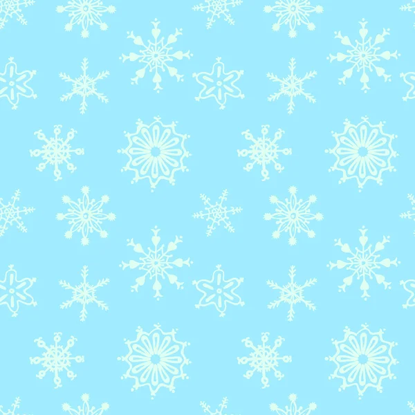 雪片のシームレスなパターン — ストックベクタ