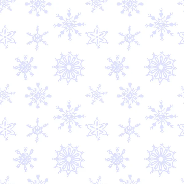 Seamless pattern of snowflakes — Stock Vector