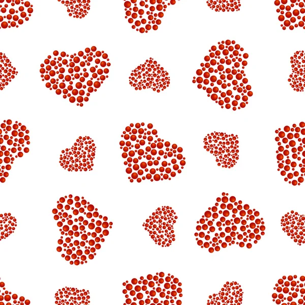 Pattern of red hearts — Stock Vector