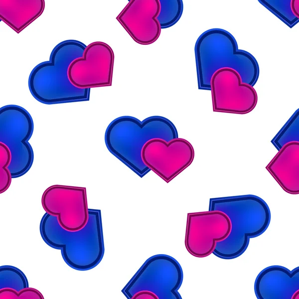 Seamless pattern with hearts — Stock Vector