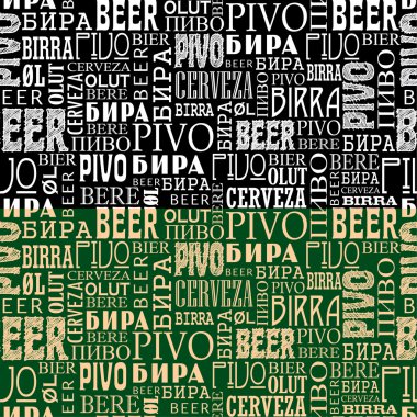 Beer Text Pattern clipart