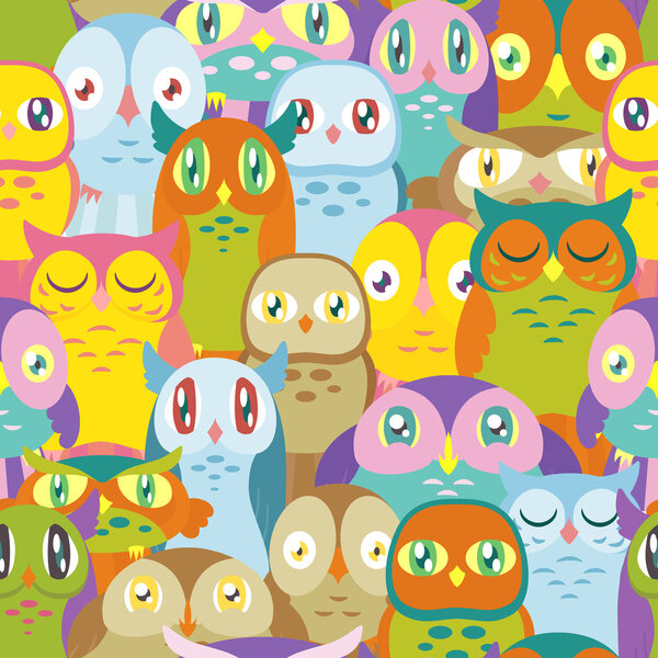Colorful Owl Background