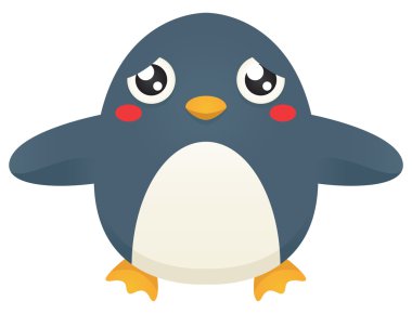 Üzgün sarılmak penguen