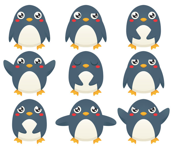 Набор эмоций пингвина
