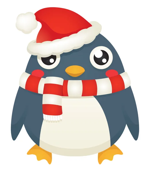 圣诞老人企鹅 — 图库矢量图片