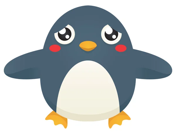 Sad Hug Penguin — Stock Vector