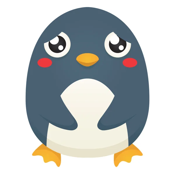 Ledsen pingvin — Stock vektor