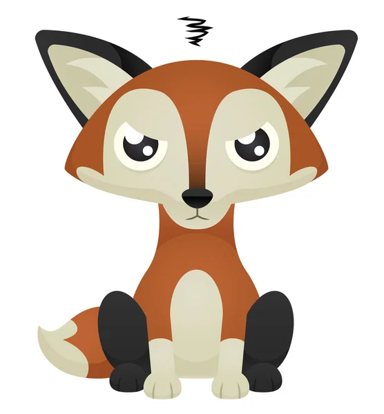 Dühös Fox — Stock Vector