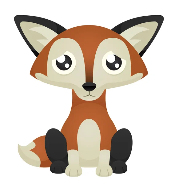 Sad Fox — Stock Vector