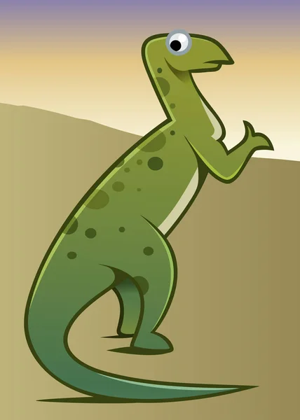 Cartoon Style Illustration Kids Iguanodon — Stock Photo, Image