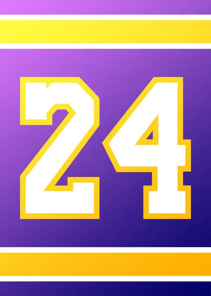 Shining Sport Jersey Panel Number Purple Yellow — Stock Photo, Image