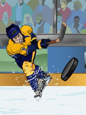 Nashville ice hockey playe clipart