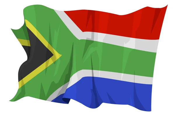 Serie Bandera: Sudáfrica Imágenes de stock libres de derechos