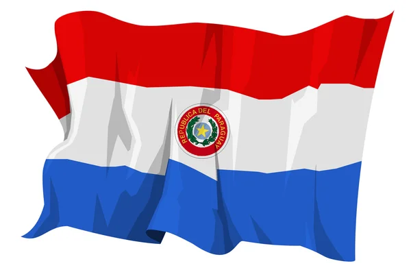 Série Bandeira: Paraguai — Fotografia de Stock