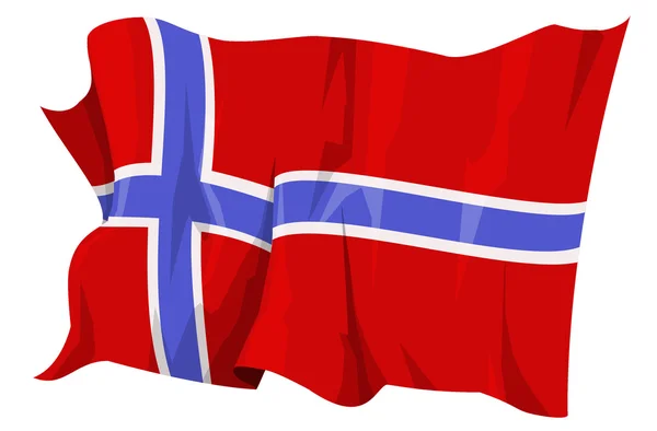 Vlag van serie: Noorwegen — Stockfoto