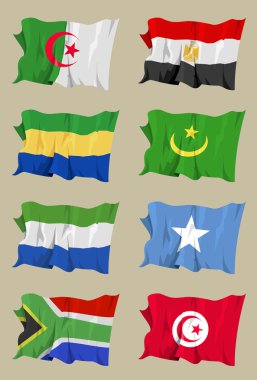 Sekiz Afrika bayrakları