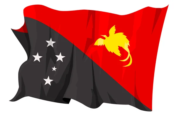 Bandeira série: Papua-Nova Guiné — Fotografia de Stock