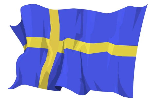 Zászló sorozat: Svédország Stock Kép