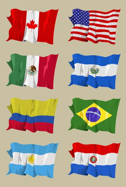 Osiem flagi amerykańskiej Zdjęcie Stockowe