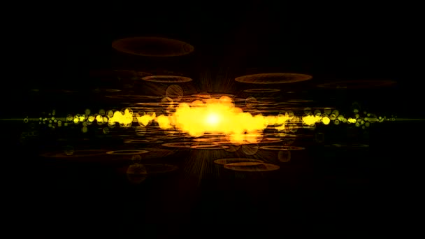 Animation abstraite de la lumière particulaire - Boucle dorée — Video