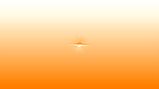 Animation abstrakter fliegender Partikel - orange — Stockvideo