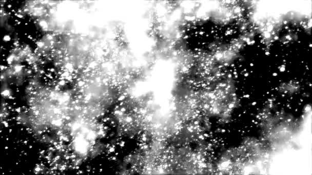 Abstrakte monochrome Sternenreiseanimation - Schleife — Stockvideo