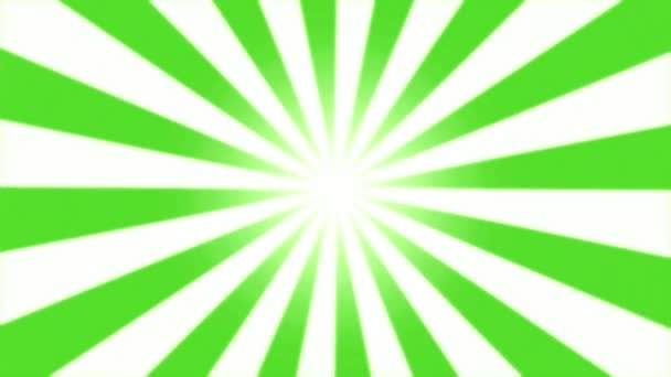 Rotierende Streifen Hintergrundanimation - Schleife grün — Stockvideo