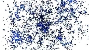 Soyut yıldız şekiller - döngü mavi yolculuk