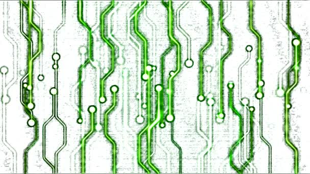 Streszczenie technologia tło Circuit - Loop zielony — Wideo stockowe