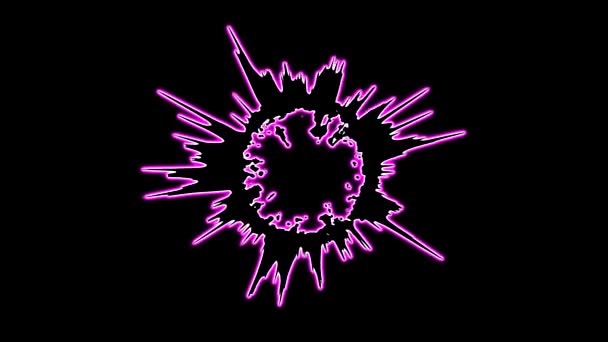 Vereenvoudigd abstracte Roterende Sphere animatie - lus roze — Stockvideo